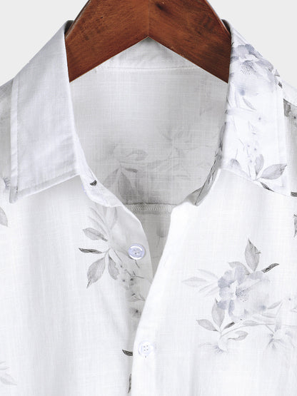 Men's Stylish Floral Print Short Sleeve Shirt