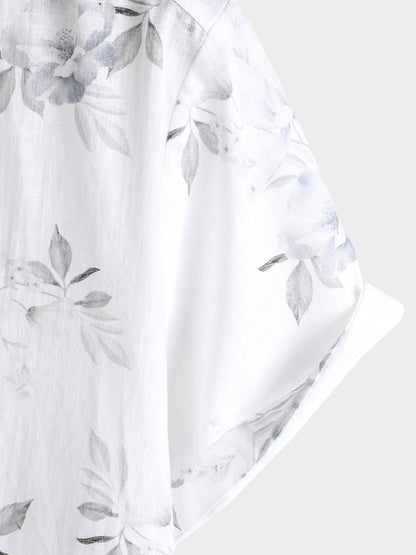 Men's Stylish Floral Print Short Sleeve Shirt