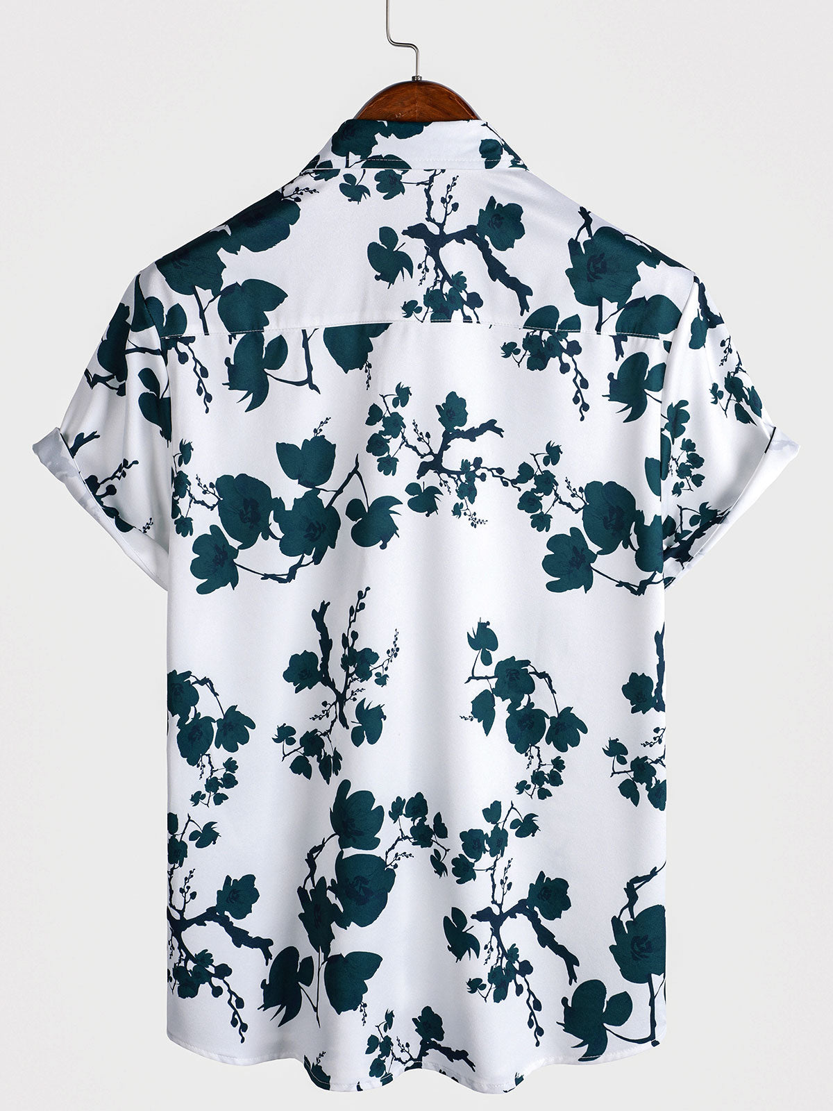 Men's Summer Floral Button Up Short Sleeve Holiday Beach Shirt