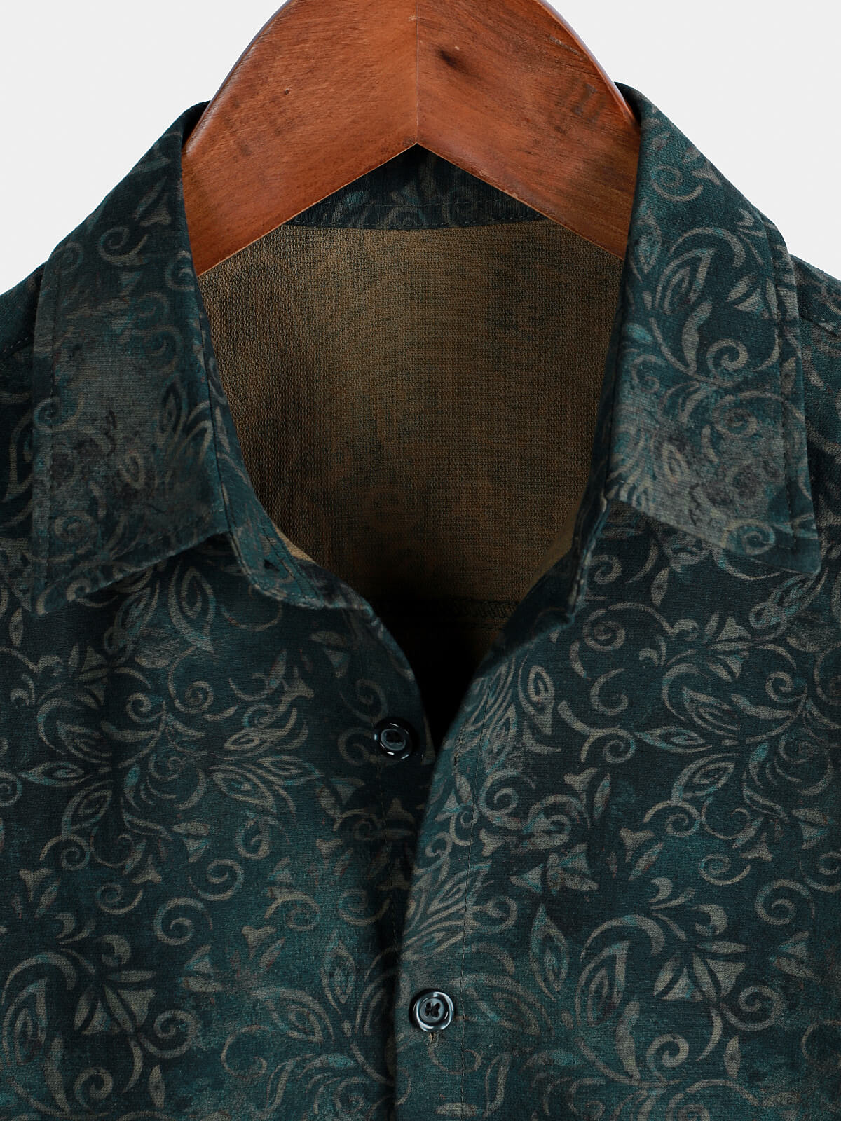Men's Summer Breathable Short Sleeve Retro Floral Print Cotton Shirt