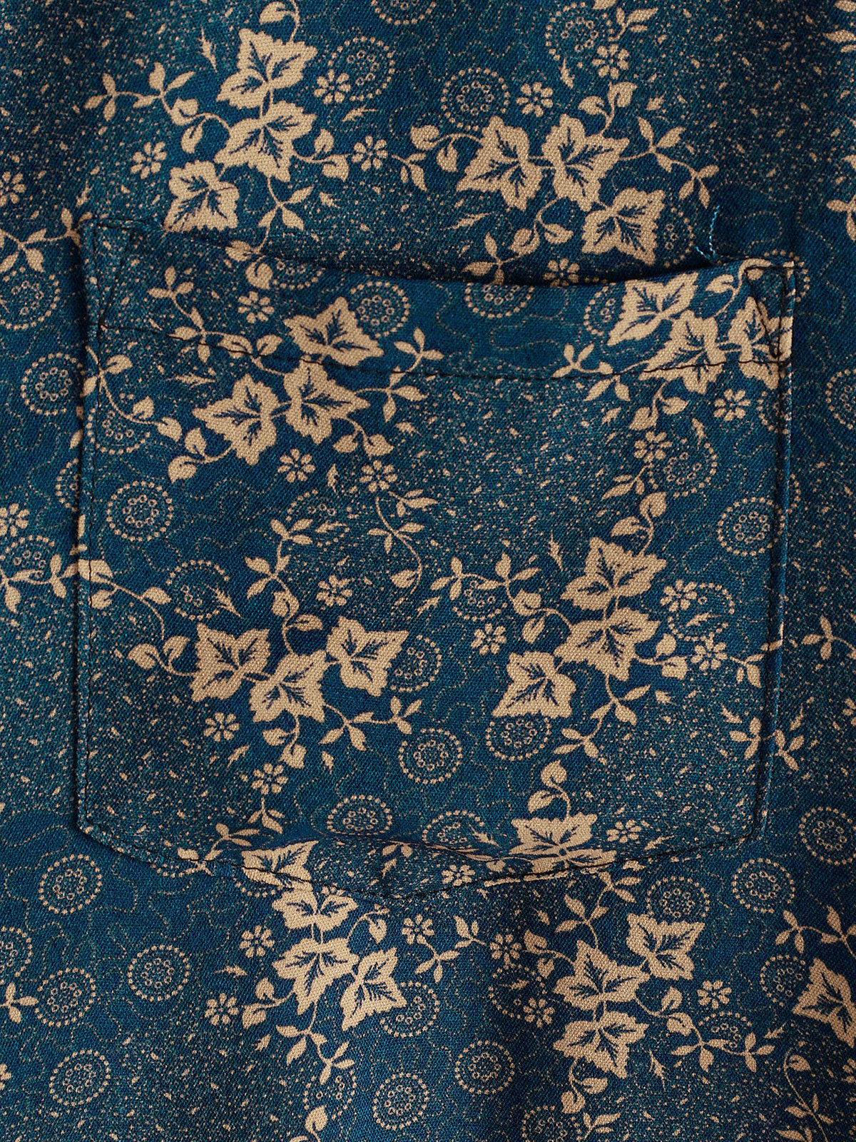 Men's Summer Retro Print Pocket Holiday Shirt