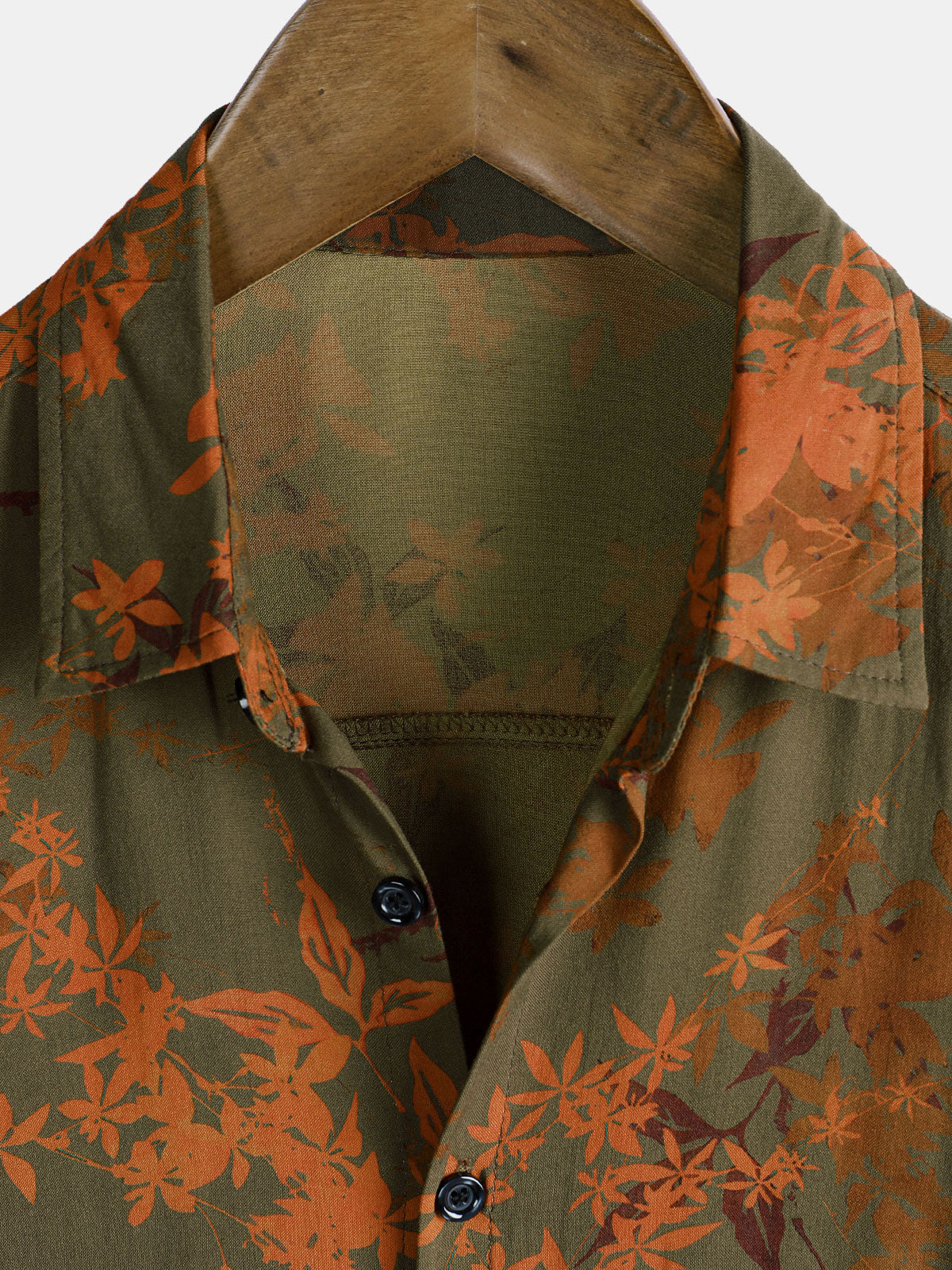 Men's Vintage Floral Holiday Short Sleeve Button Summer Beach Shirt