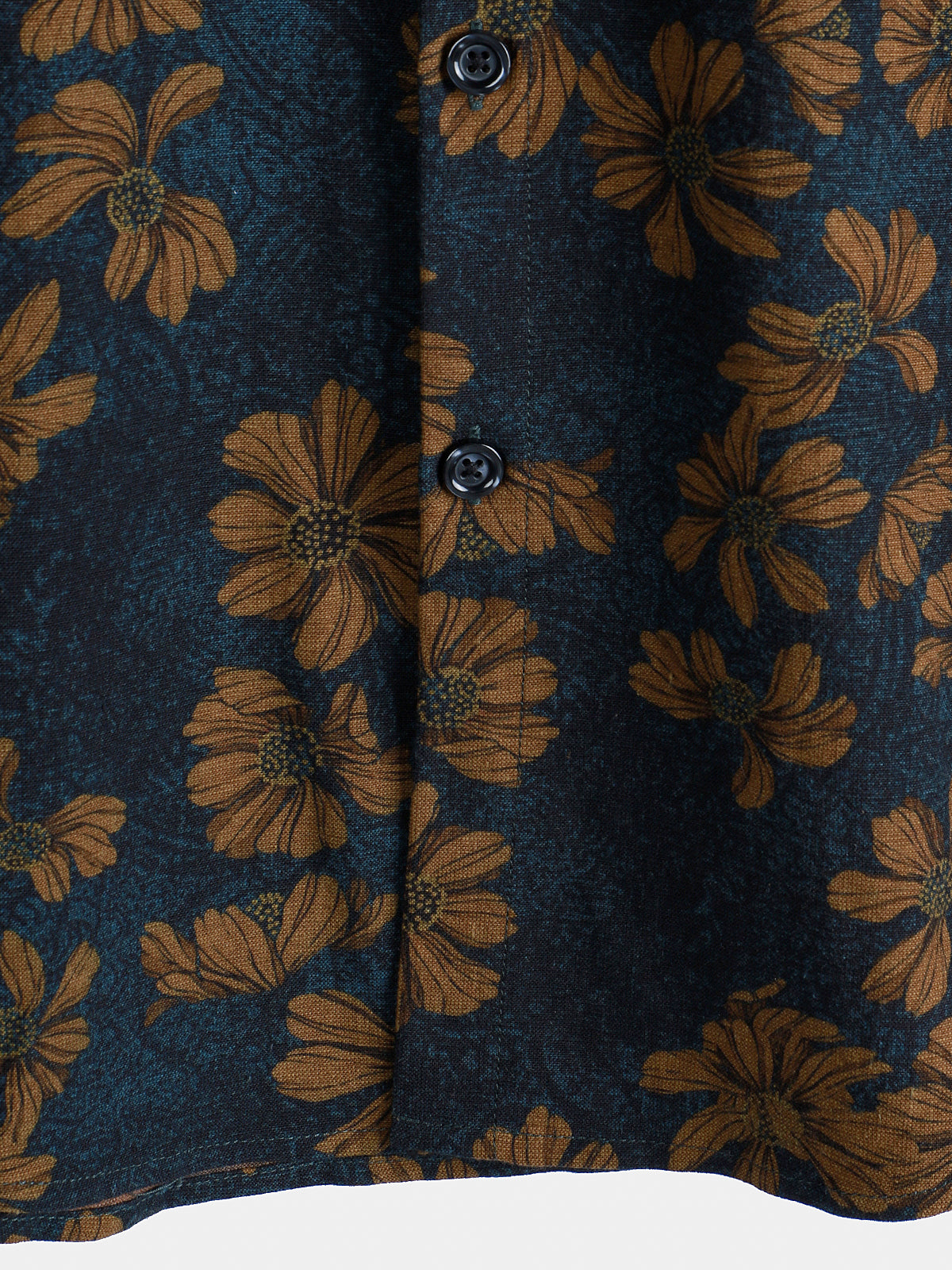 Men's Floral Print Vintage Flower Breathable Holiday Short Sleeve Shirt