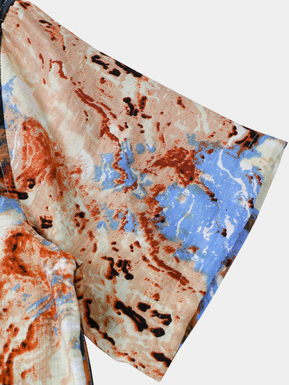 Men's Abstract Art Vacation Short Sleeve Shirt