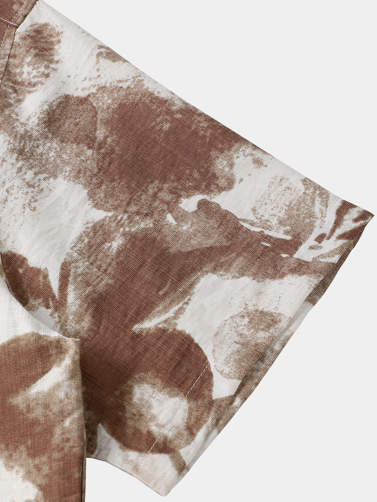 Men's Abstract Floral Camp Button Up Short Sleeve Shirt