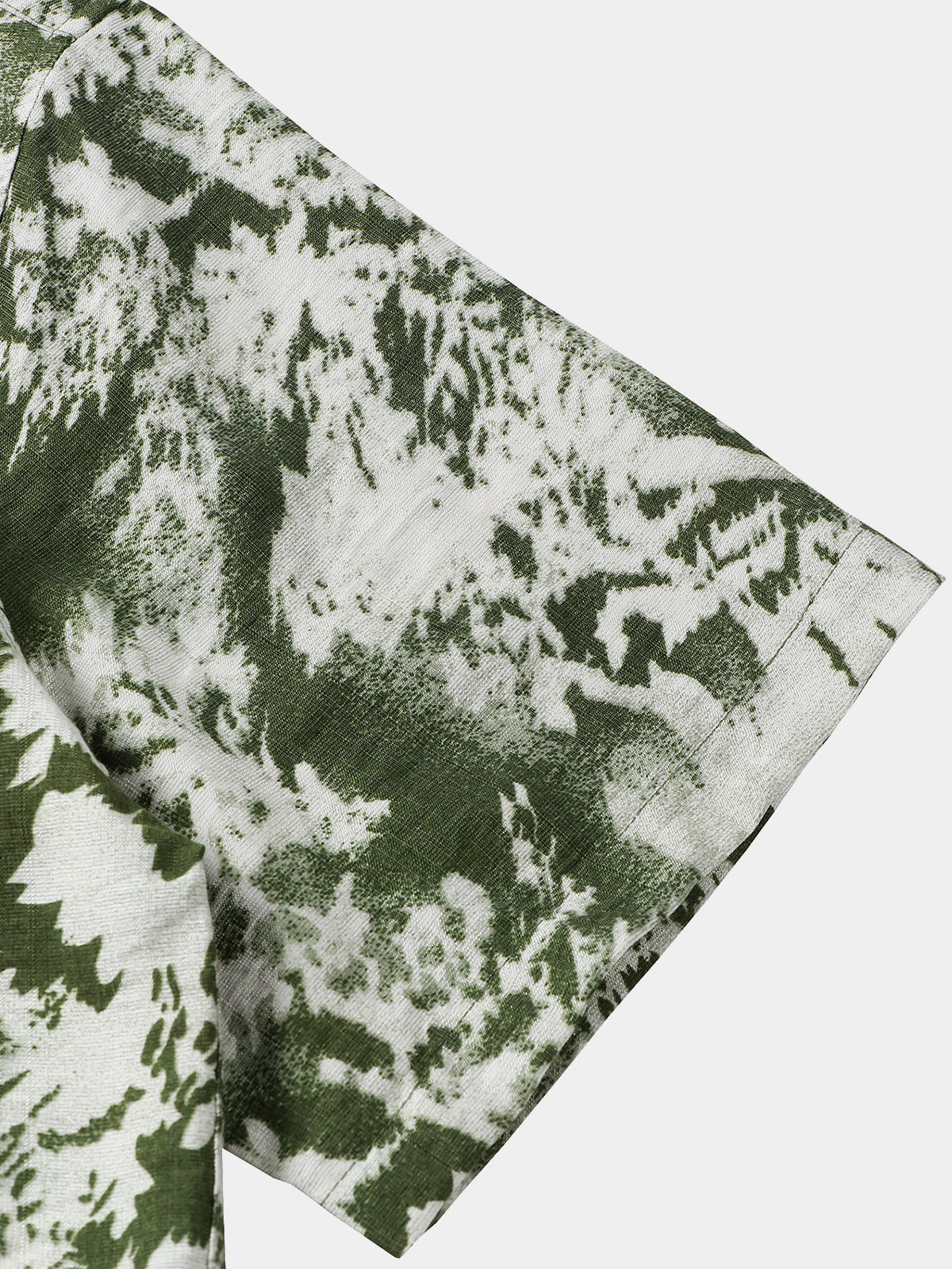 Men's Abstract Botanical Button Up Short Sleeve Shirt