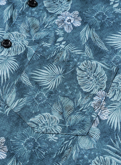 Men’s Tropical Floral Short Sleeve Lightweight Breathable Casual Shirt