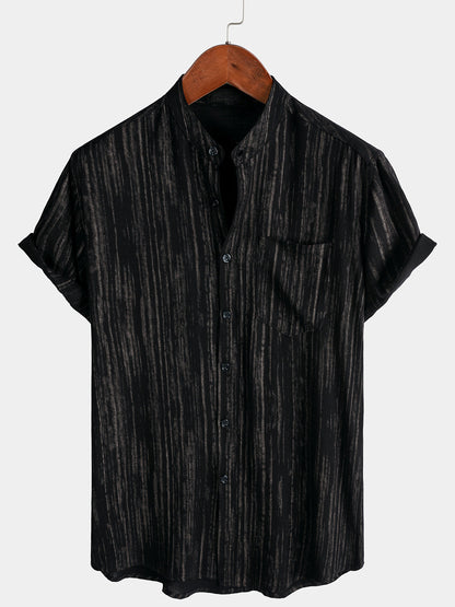 Men’s Everyday Casual Striped Short Sleeve Shirt