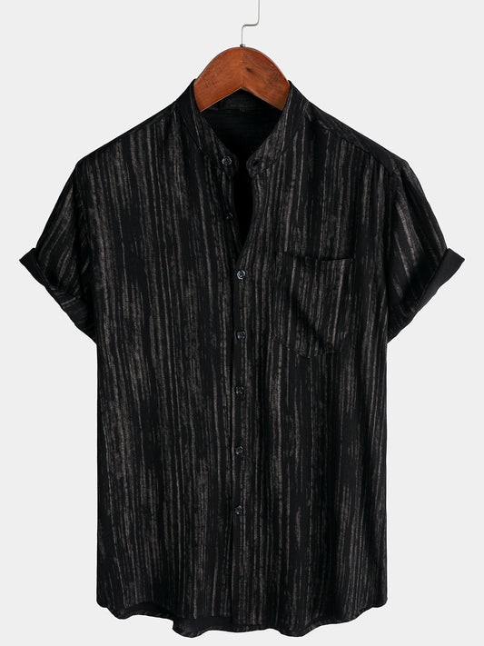 Men’s Everyday Casual Striped Short Sleeve Shirt