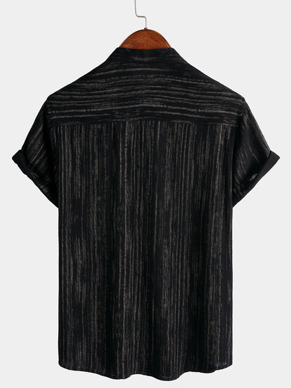 Men’s Everyday Casual Striped Short Sleeve Shirt