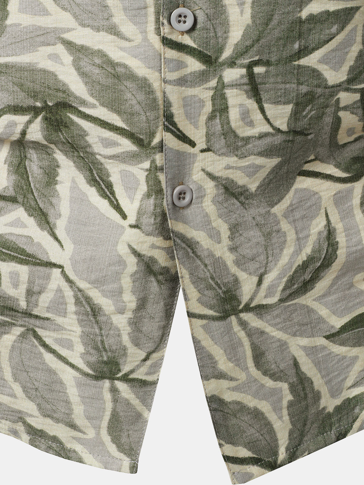 Men's Green Tropical Print Pocket Resort Short Sleeve Shirt
