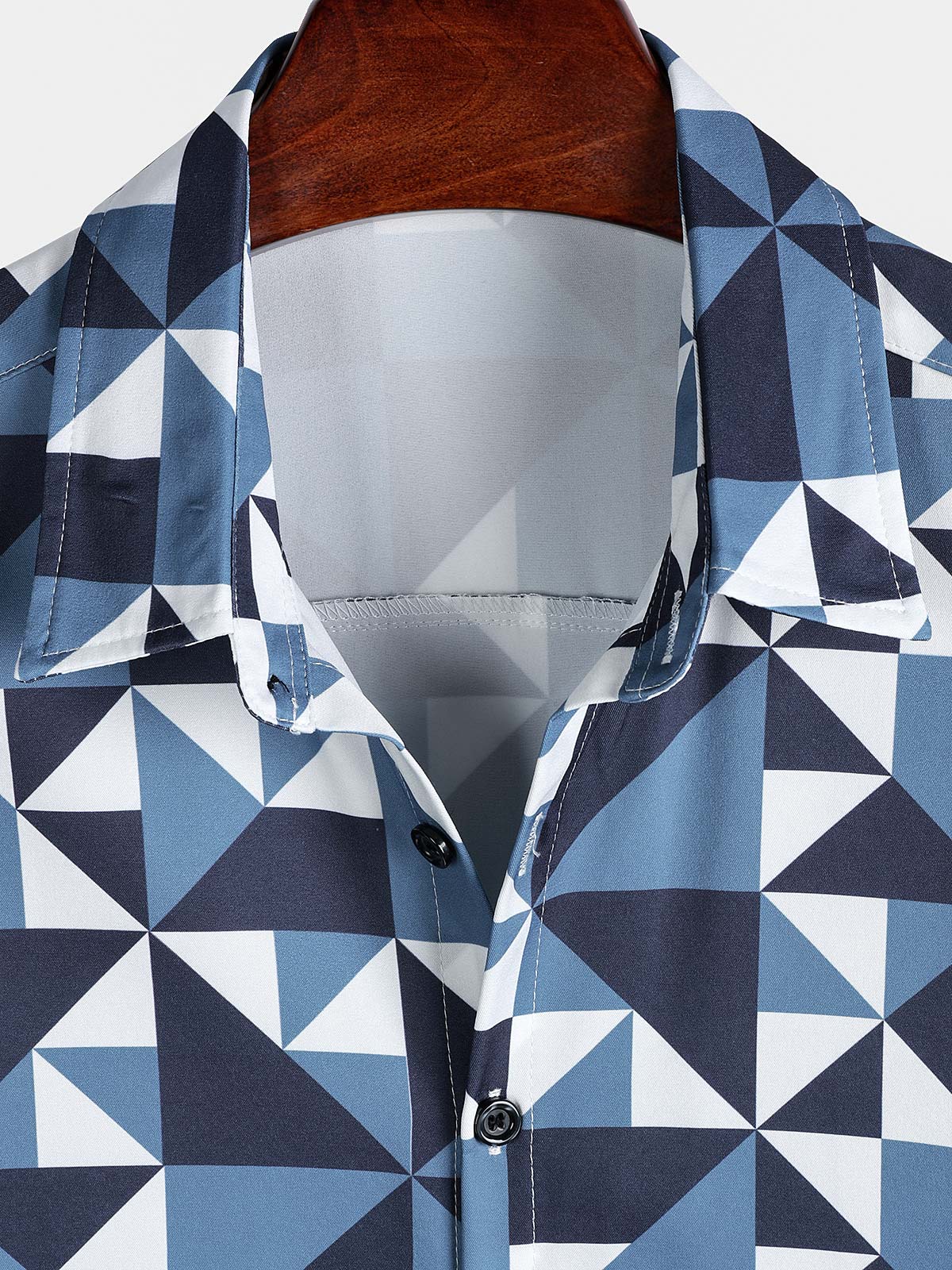 Men's Navy Blue Abstract Graphic Island Cruise Summer Holiday Resort Shirt