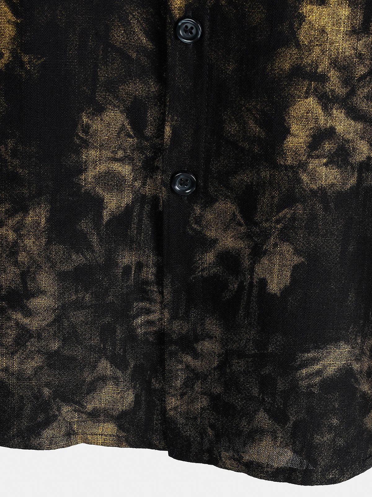Men's Vintage Floral Black Breathable Vacation Short Sleeve Shirt