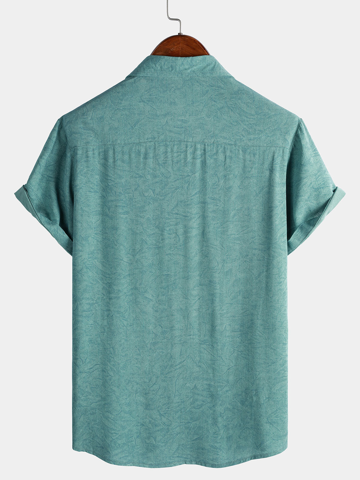 Men's Summer Holiday Green Casual Vintage Short Sleeve Shirt