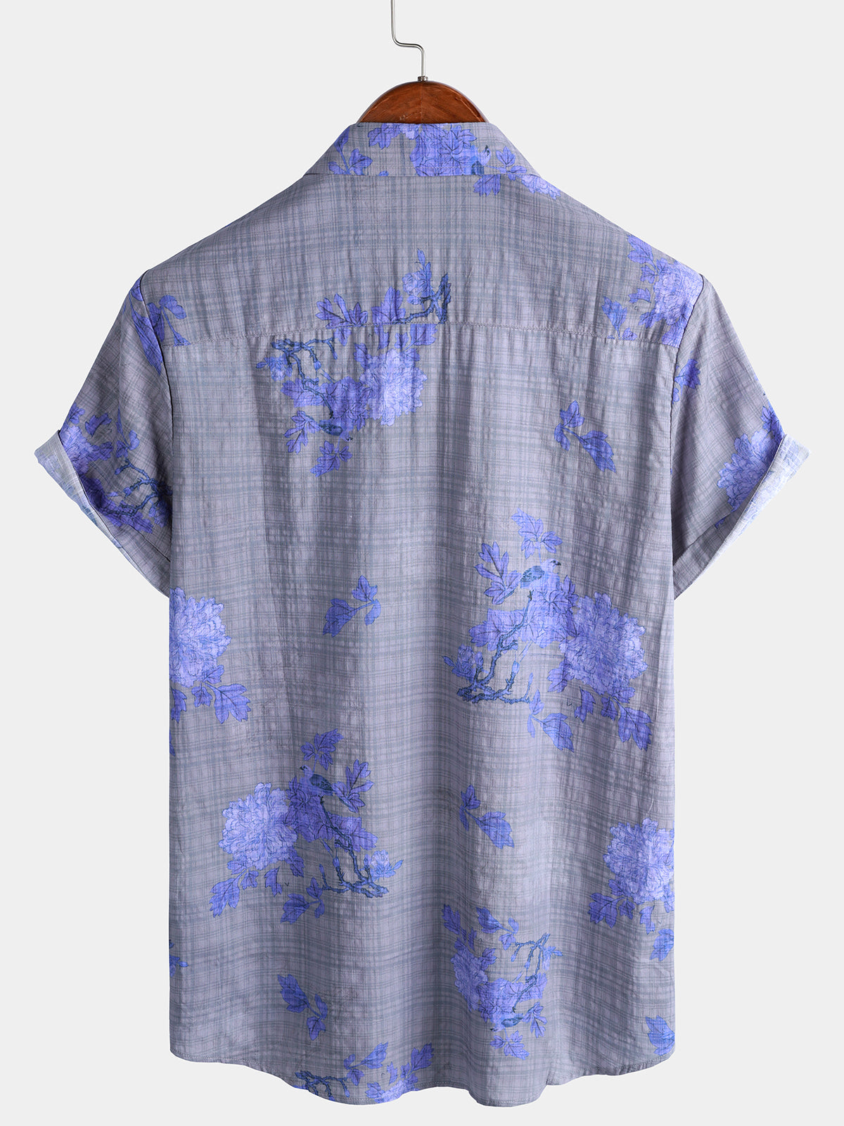Men's Floral Print Breathable Short Sleeve Hawaiian Shirt