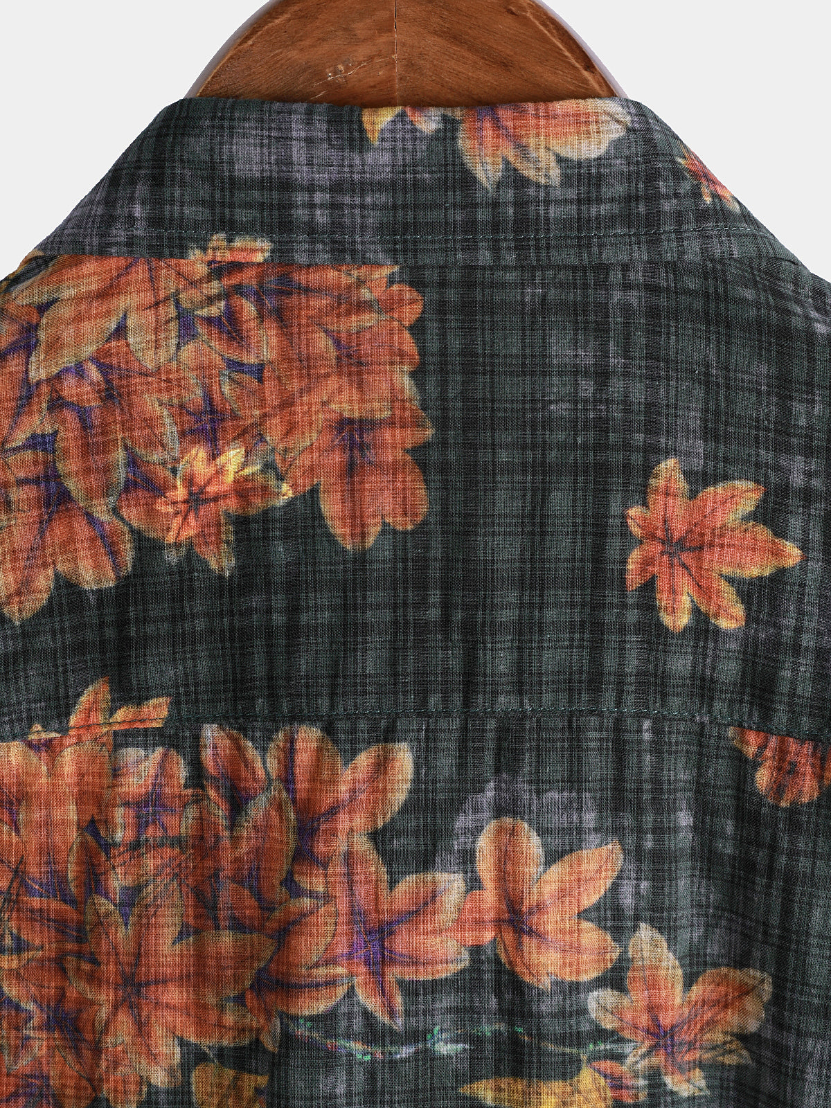 Men's Leaf Print Breathable Short Sleeve Hawaiian Shirt