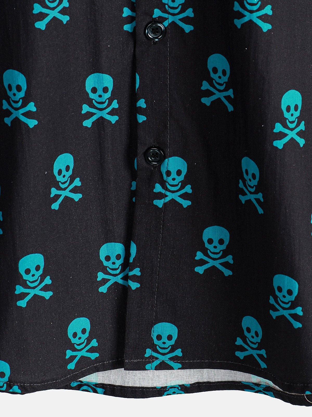 Men's Skull Punk Rock Holiday Beach Cotton Breathable Cool Summer Short Sleeve Shirt