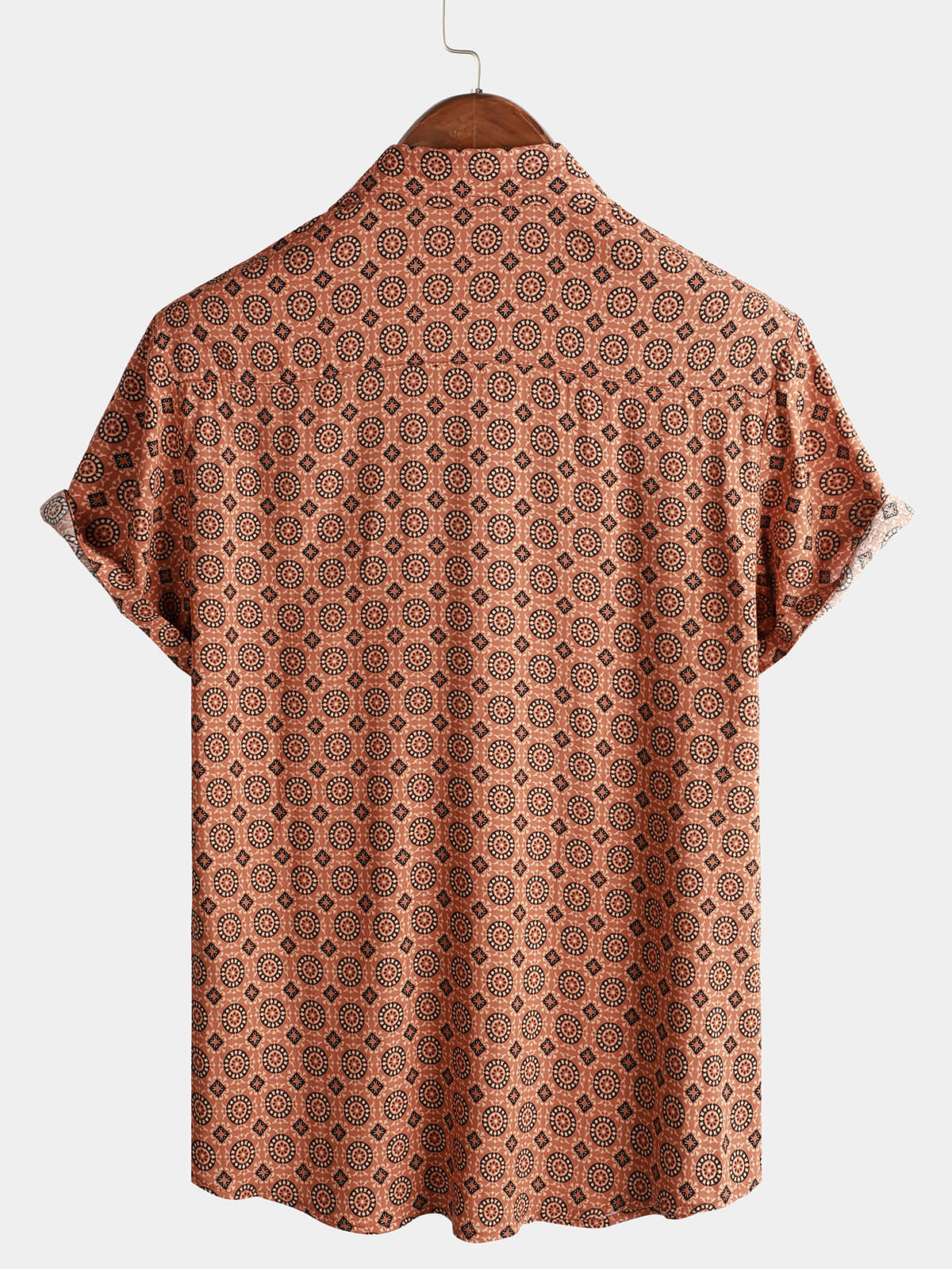 Men's Button Up Vintage Summer Beach Short Sleeve Shirt