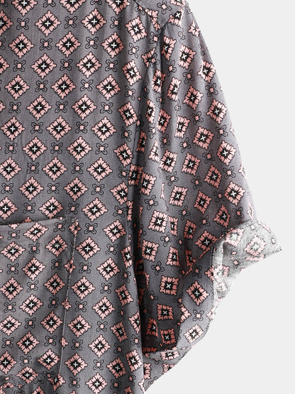 Men's Button Up Rayon Beach Short Sleeve Shirt