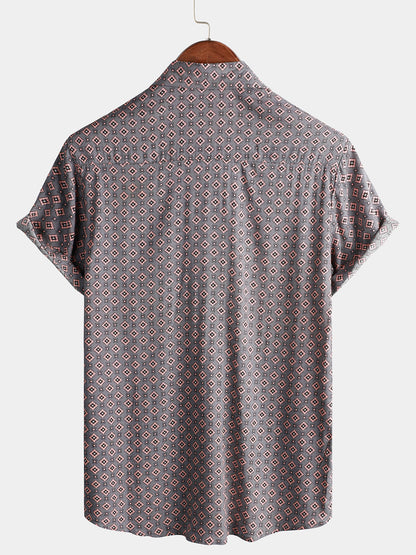 Men's Button Up Rayon Beach Short Sleeve Shirt
