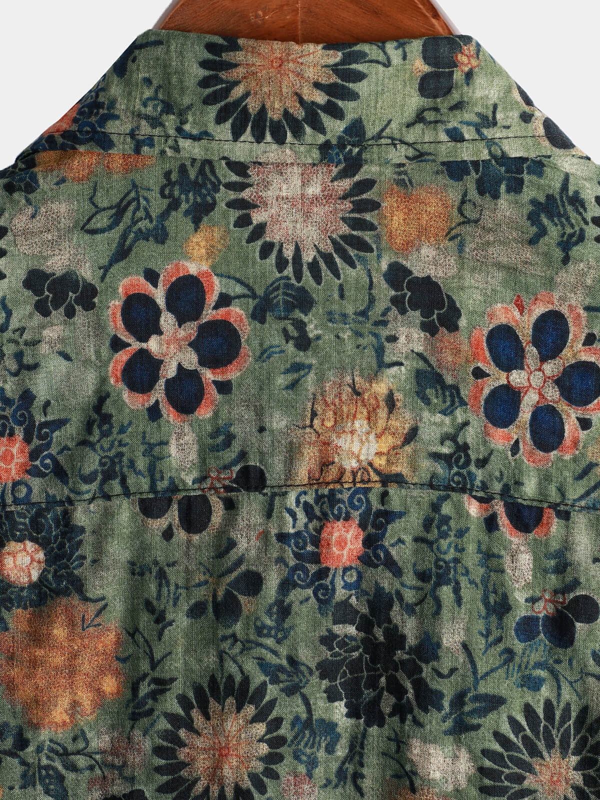 Men's Casual Vintage Floral Print Short Sleeve Shirt