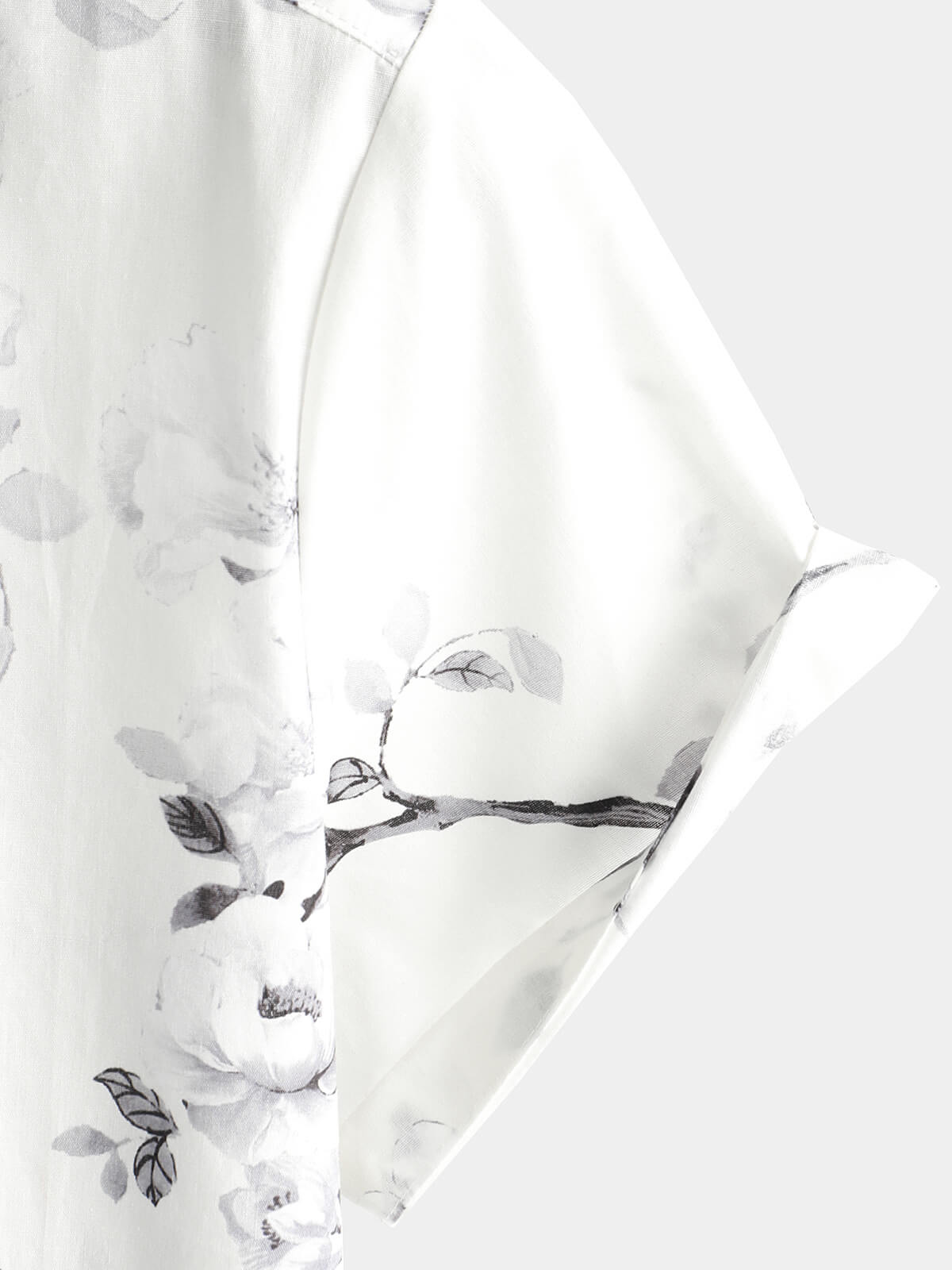Men's Floral White Beach Hawaiian Shirt