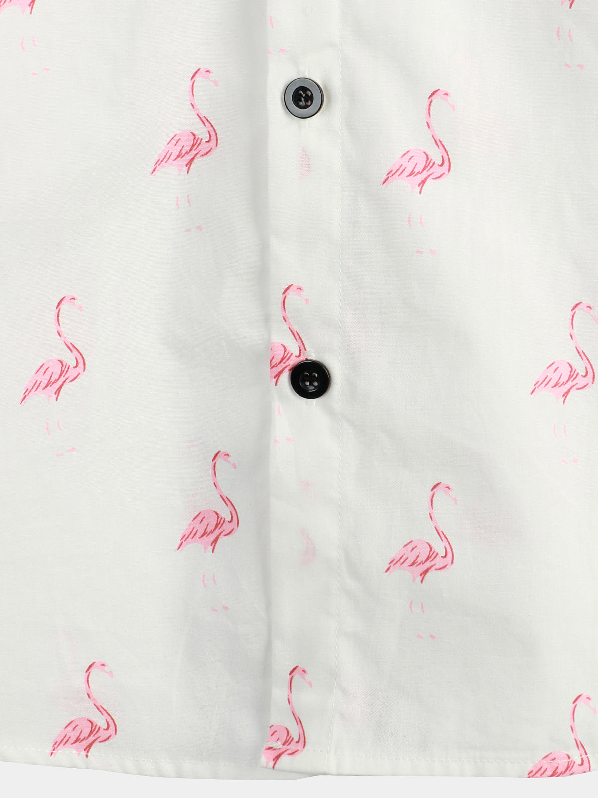 Men's Tropical Flamingo Animal Button Up Casual Hawaiian Holiday Short Sleeve Shirt