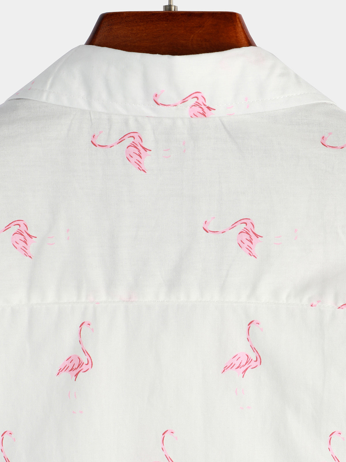 Men's Tropical Flamingo Animal Button Up Casual Hawaiian Holiday Short Sleeve Shirt