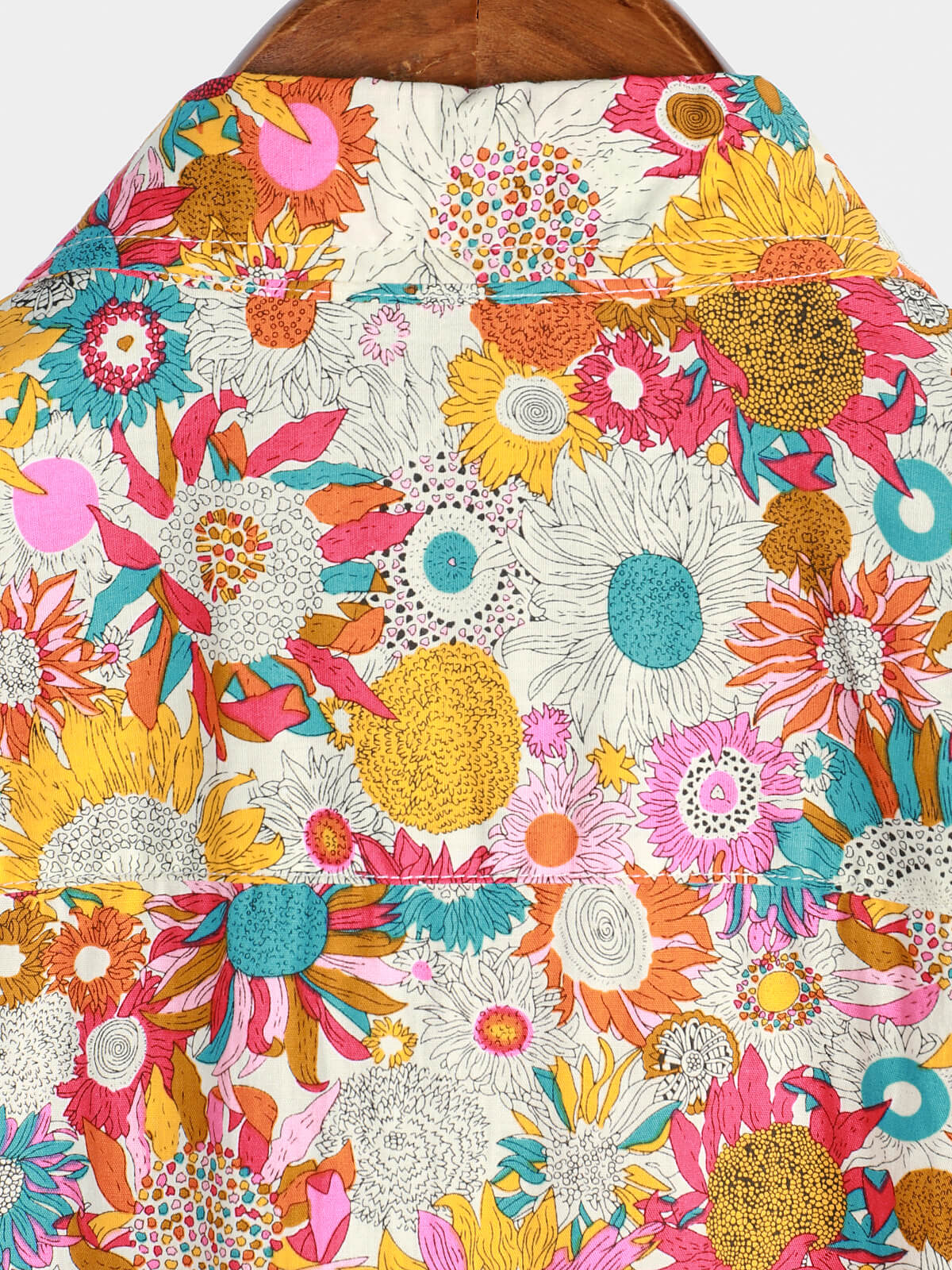 Men's Floral Cool Flower Summer Cotton Button Up Beach Short Sleeve Hawaiian Shirt