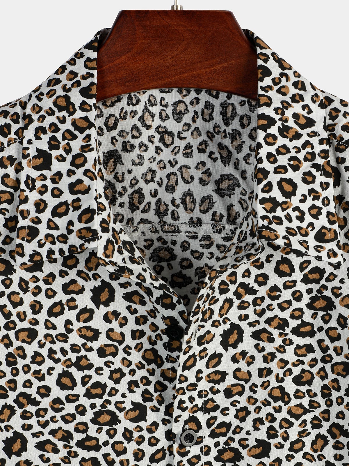Men's Rock Leopard Print Short Sleeve Shirt