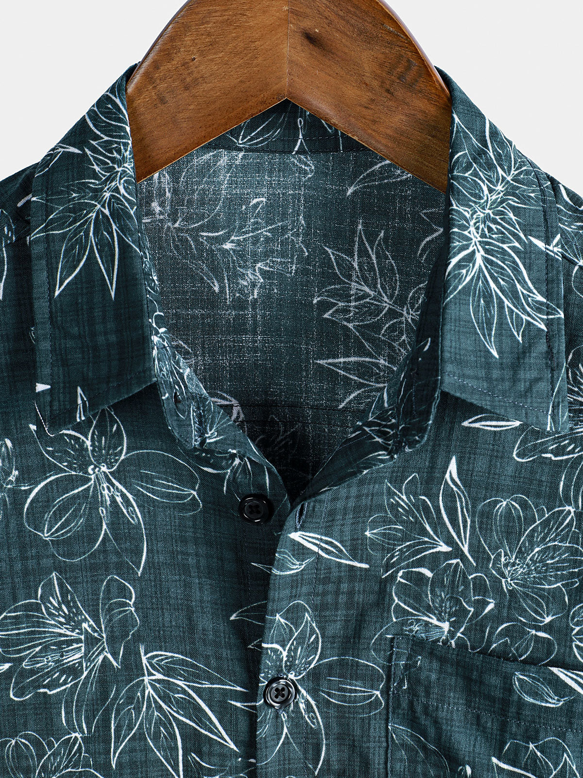 Men's Exotic Botanical Graphic Breathable Cotton Tropical Style Short Sleeve Resort Shirt
