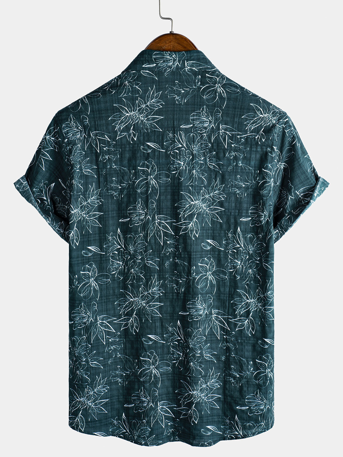 Men's Exotic Botanical Graphic Breathable Cotton Tropical Style Short Sleeve Resort Shirt