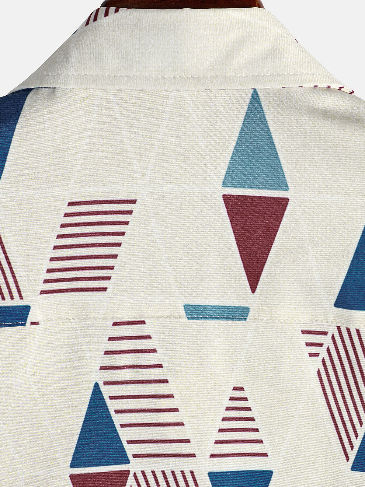 Men's Vintage Short Sleeve Art Geometric Print Casual Button Up Shirt