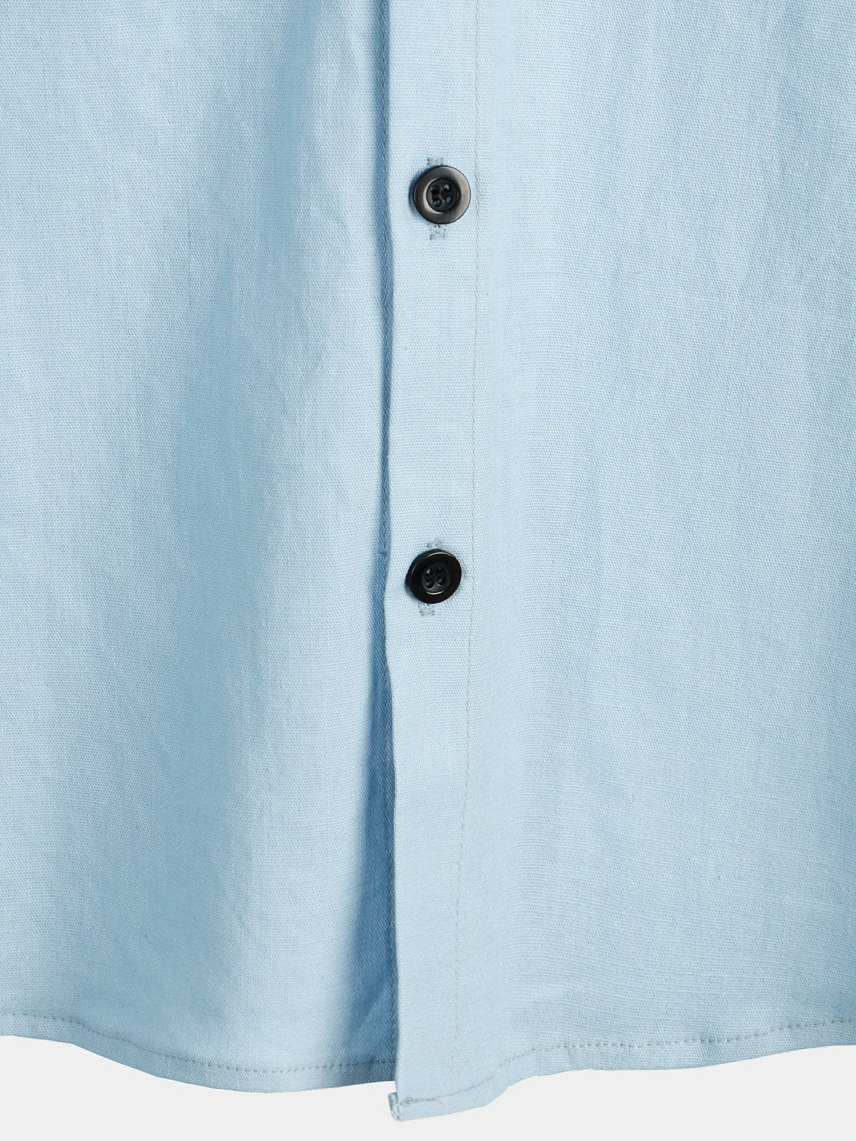 Men's Solid Color Linen Cotton Pocket Casual Short Sleeve Shirt