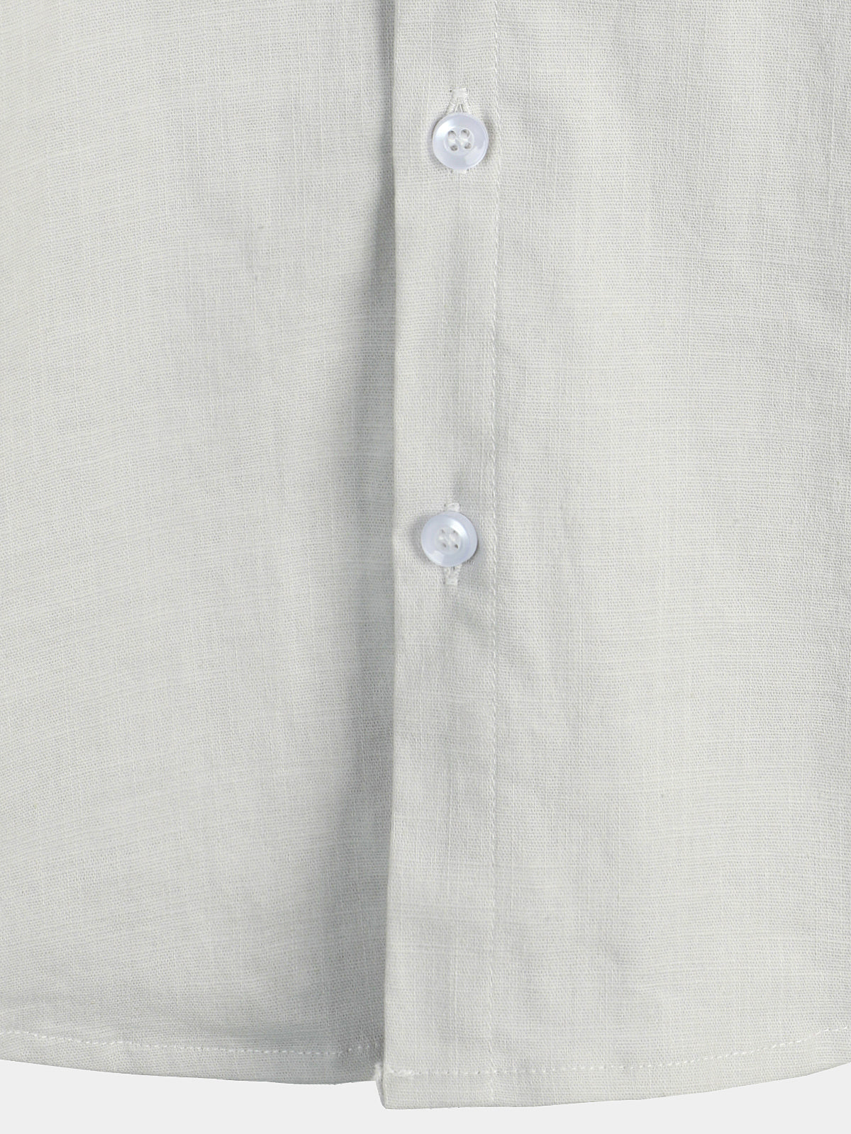 Men's Solid Color Linen Cotton Pocket Casual Short Sleeve Shirt