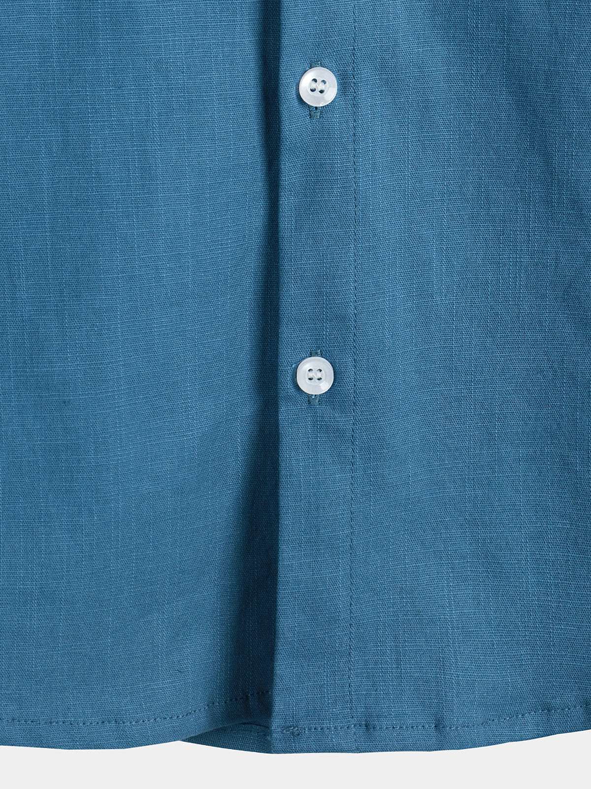 Men's Solid Color Linen Cotton Pocket Casual Short Sleeve Shirt
