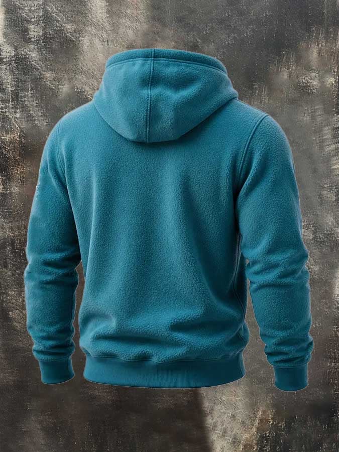 Men's Vintage Short-Pile Thermal Quarter-Zip Sweatshirt
