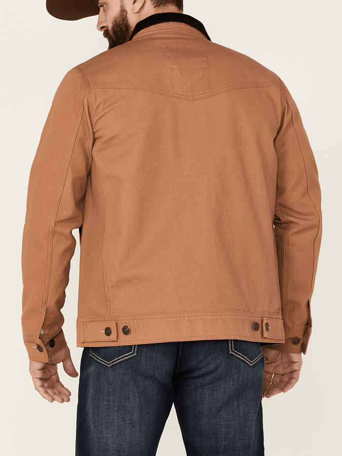 Men's Retro Western Colorblock Multi-Pocket Outdoor Outer Jacket
