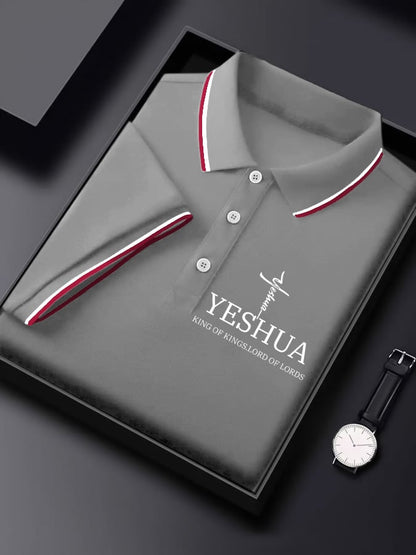 Men's  “Yeshua King OF Kings Lord Of Lords” Print Polo Shirt