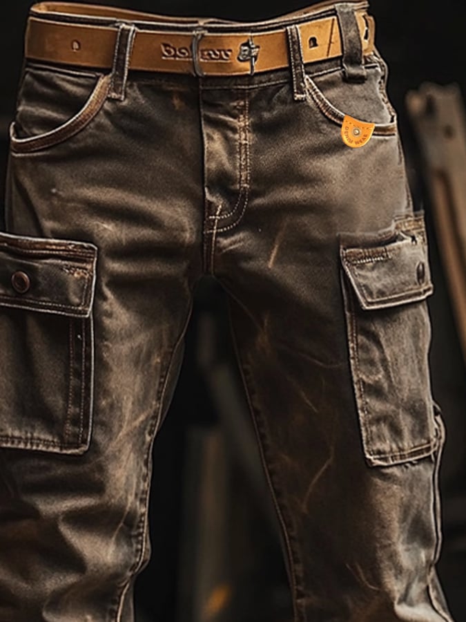 Men's Retro Outdoor Functional Overalls