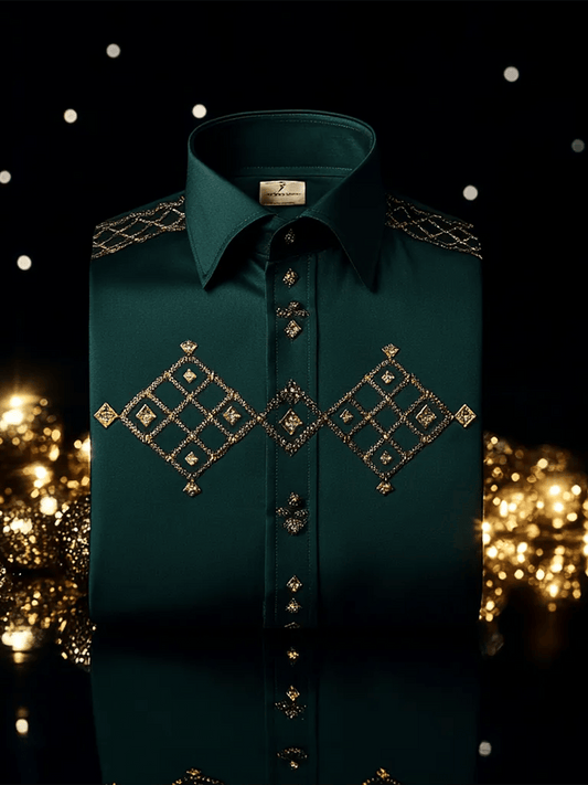 Men's Business Logo Button-Down Short Sleeve Polo Shirt