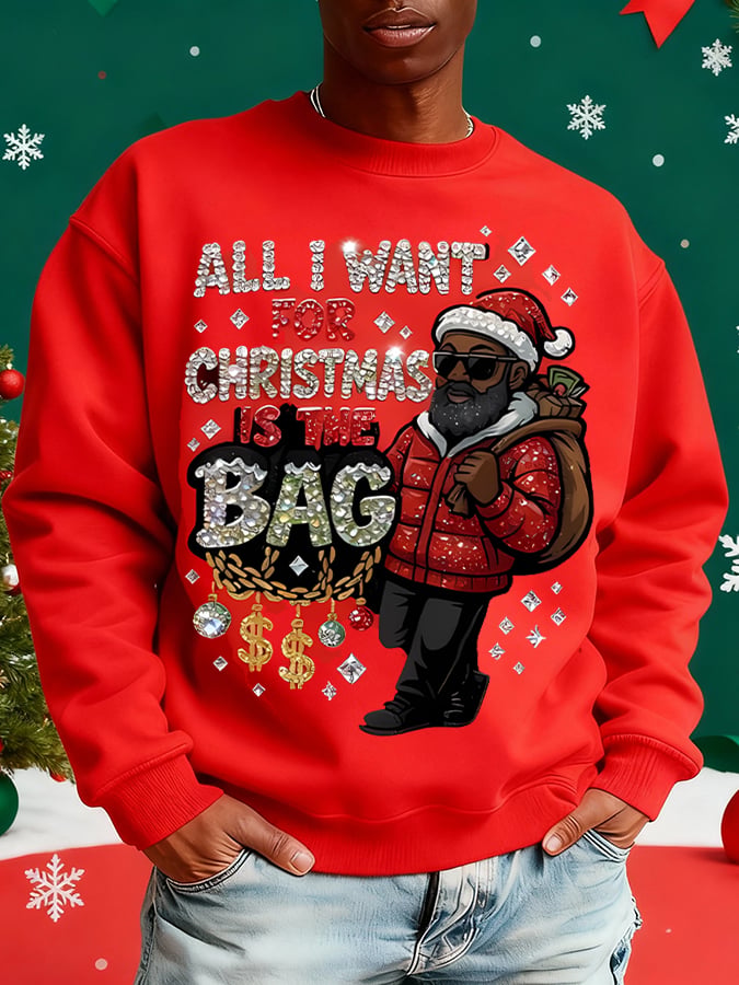 Men's Christmas Printed Pullover Sweatshirt