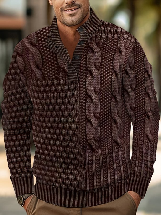 Men's Casual Vintage Woolen Sweater