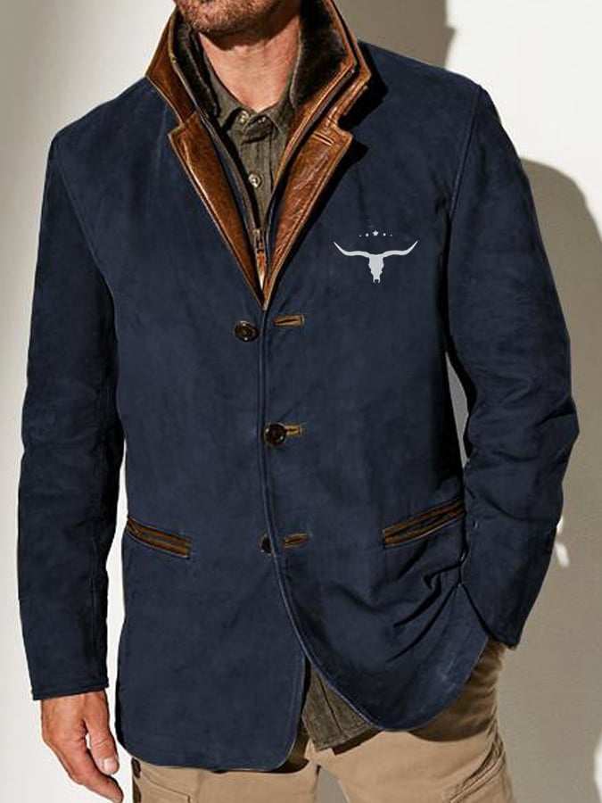 Men's Retro Western Ripstop Wear Resistant Multi-Pocket Jacket