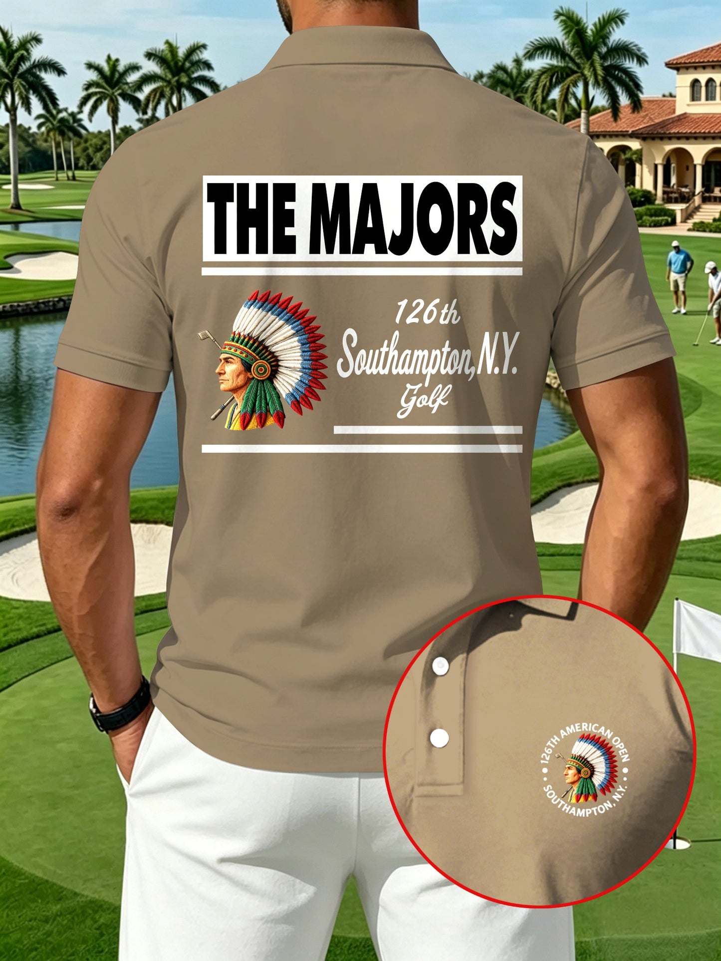 Men's Golf Enthusiast Print Casual Polo