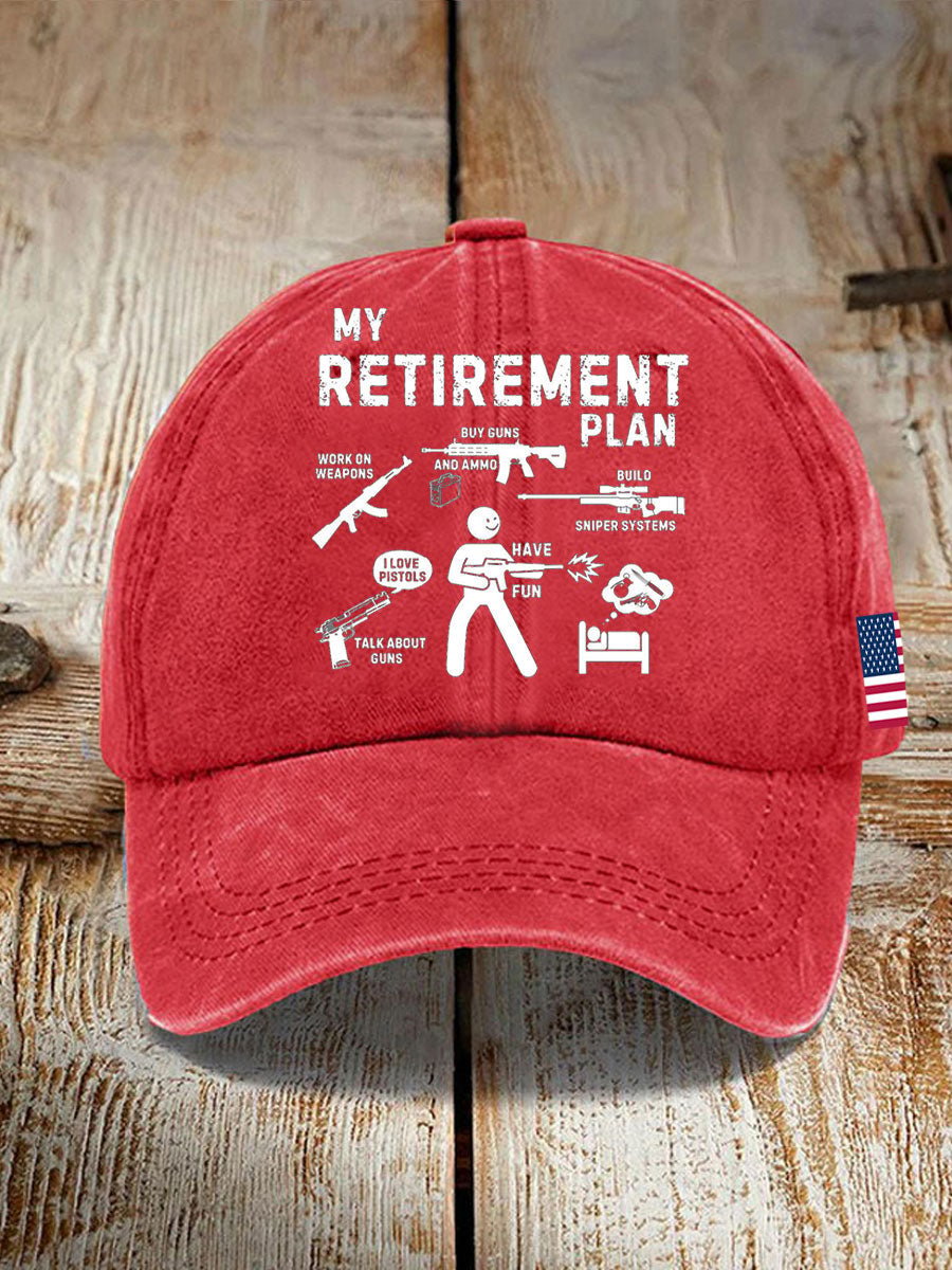 Unisex Funny Veteran Retirement Print Baseball Cap