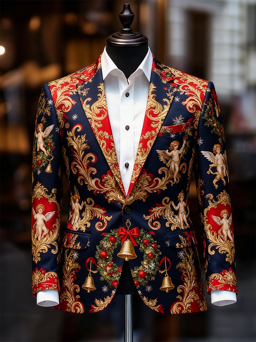 Men's Business Casual Christmas Suit Outerwear