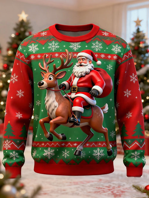 Men's Christmas Printed Pullover Sweatshirt