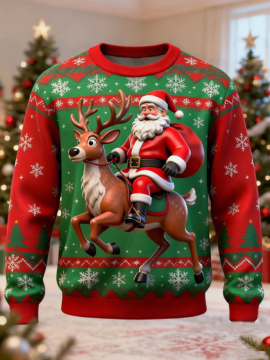 Men's Christmas Printed Pullover Sweatshirt