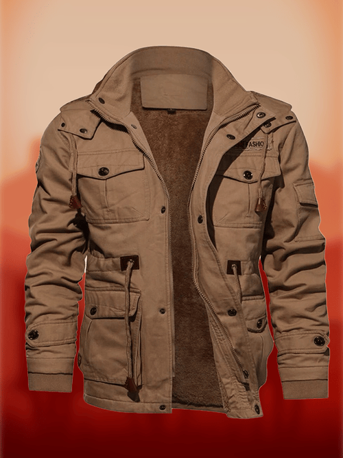 Men's Western Multi-Pocket Design Lapel Outdoor Farm Jacket